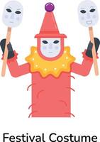 Trendy Festival Costume vector