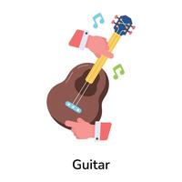 conceptos de guitarra de moda vector