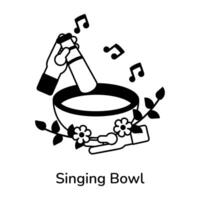 Trendy Singing Bowl vector