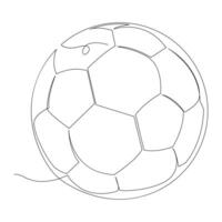 Football Continuous one line drawing illustration art vector design