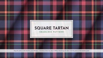 Seamless Square Tartan Pattern. Traditional Scottish Texture. Fashionable Fabric. Textile Background vector