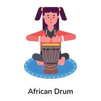 Trendy African Drum vector