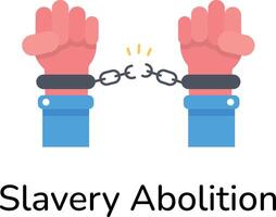 Trendy Slavery Abolition vector