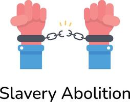 Trendy Slavery Abolition vector