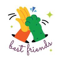 Trendy Best Friends vector