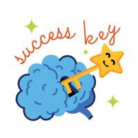 Trendy Success Key vector