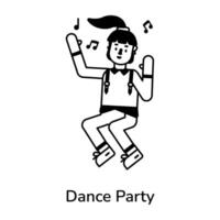 Trendy Dance Party vector