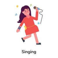 Trendy Singing Concepts vector