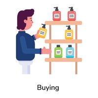 Trendy Buying Concepts vector