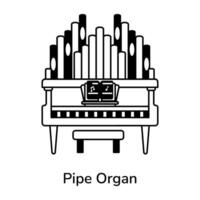 Trendy Pipe Organ vector