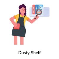 Trendy Dusty Shelf vector