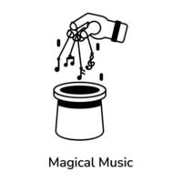 Trendy Magical Music vector