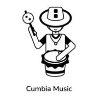 Trendy Cumbia Music vector