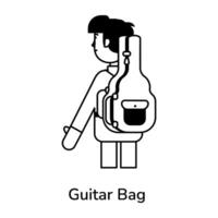 Trendy Guitar Bag vector