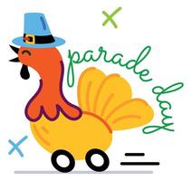Trendy Thanksgiving Parade vector