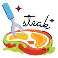 Trendy Steak Concepts vector