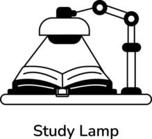 Trendy Study Lamp vector