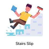 Trendy Stairs Slip vector