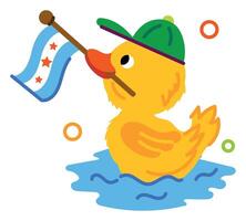 Trendy Duck Flag vector