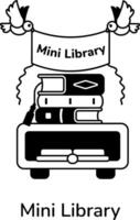 Trendy Mini Library vector