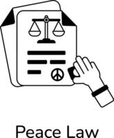 Trendy Peace Law vector