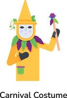 Trendy Carnival Costume vector