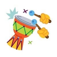 tambor djembe de moda vector