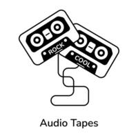 Trendy Audio Tapes vector