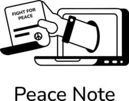 Trendy Peace Note vector