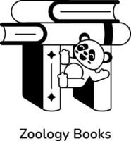 Trendy Zoology Books vector