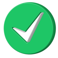 3d checklista tecken ikon bock, avtal, godkänd png