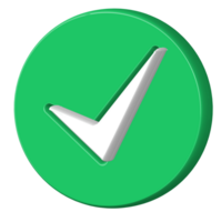 3d checklist sign icon checkmark, agreement, approved png