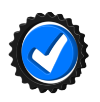 3d Lista de Verificación firmar icono marca de verificación, acuerdo, aprobado png