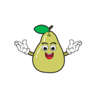 Früchte Maskottchen Lächeln glücklich komisch zum Kinder, kawaii Gekritzel Logo png