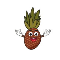 des fruits mascottes sourire content marrant pour enfants, kawaii griffonnage logo png