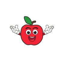 frutta mascotte Sorridi contento divertente per bambini, kawaii scarabocchio logo png