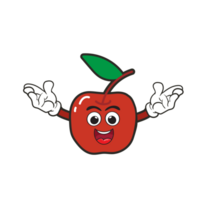 des fruits mascottes sourire content marrant pour enfants, kawaii griffonnage logo png