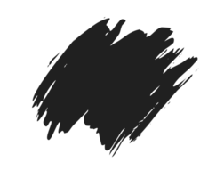 zwart vlek borstel, grunge banier, hand- getrokken plons. grunge insigne borstel, hand- getrokken zwart png