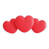 Realistic heart on isolated transparent background. Heart for valentine's day, heart png, love, design element. png