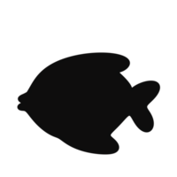silhouette de une poisson png