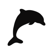 Silhouette von ein Delfin png