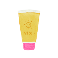 a tube of sunscreen cream with a smiley face on it png