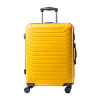 AI generated A Bright Yellow Travel Suitcase For Journey png