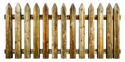 AI generated A Weathered Wooden Fence png