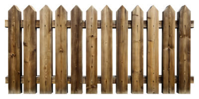 AI generated Antique Wooden Fence png