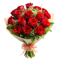AI generated A Bouquet Of Vibrant Red Roses png