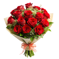 ai généré une bouquet de vibrant rouge des roses png