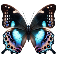 AI generated Vibrant Mourning Cloak butterfly isolated on wings spread, close-up macro png