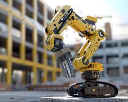 AI generated Construction robotics in action automated processes photo