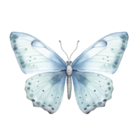 ai gegenereerd vlinder waterverf wijnoogst blauw png